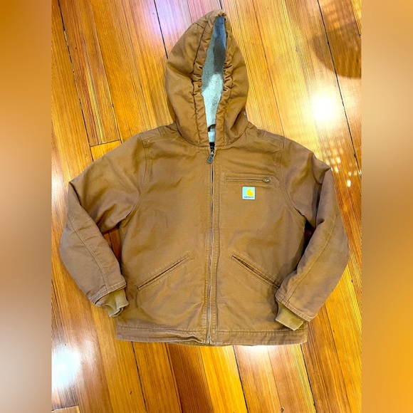 Kids Carhartt hooded Sherpa lined jacket - Picture 1 of 7